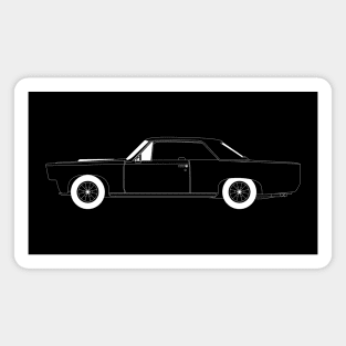 GTO Convertible White Outline Magnet